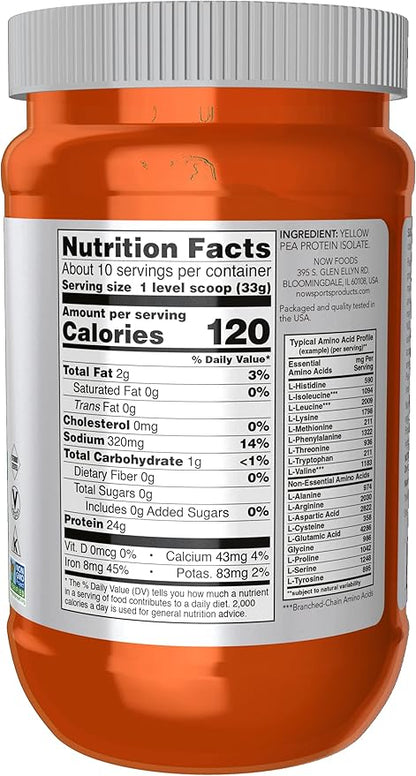 NOW Sports Nutrition, Pea Protein 24 12-Ounce (Pack 2)