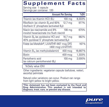 Pure Encapsulations B-Complex Plus B12 & 120 Capsules