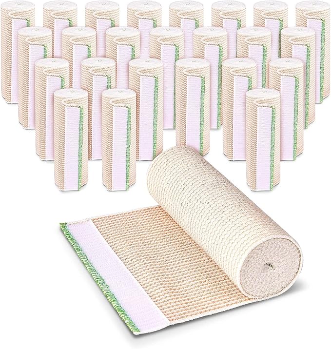 Premium Elastic Bandage Wrap (6” Wide, 25 Pack)