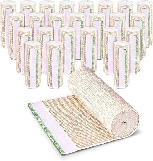 Premium Elastic Bandage Wrap (6” Wide, 25 Pack)
