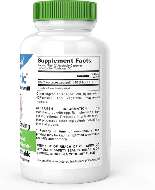 DrFormulas Saccharomyces Boulardii Probiotic 10 Billion CFUs 60 Stomach