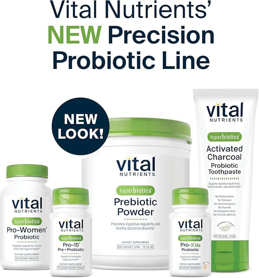 Hyperbiotics Vital Nutrients Pro-15 Pre + Probiotic 15 Strains| 30 Pearl