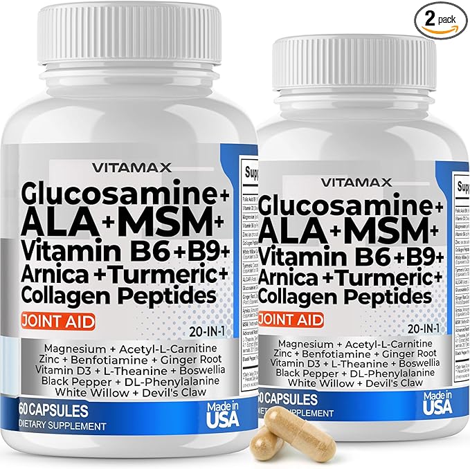 Vitamax Glucosamine MSM Turmeric ALCAR Boswellia 120ct