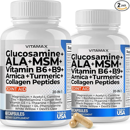 Vitamax Glucosamine MSM Turmeric ALCAR Boswellia 120ct