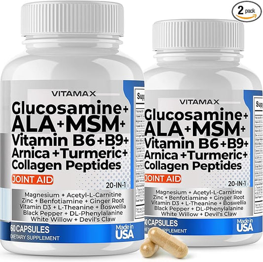 Vitamax Glucosamine MSM Turmeric ALCAR Boswellia 120ct