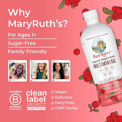 Nighttime Liquid Multimineral Sleep Supplement 4 Flavors 32 Servings