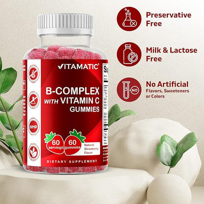 Vitamatic Vitamin B Complex Gummies 60 Gummies (1 Bottle)