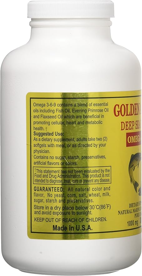 Golden Alaska Deep Sea Omega-3-6-9 Fish 1000mg 300 300 Softgels