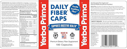Yerba Prima Daily Fiber Caps 180 Capsules, 4) -