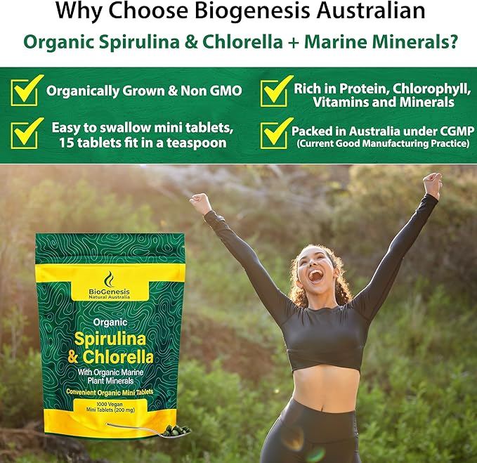 Organic Spirulina & Chlorella + Marine (200 mg) (1000)