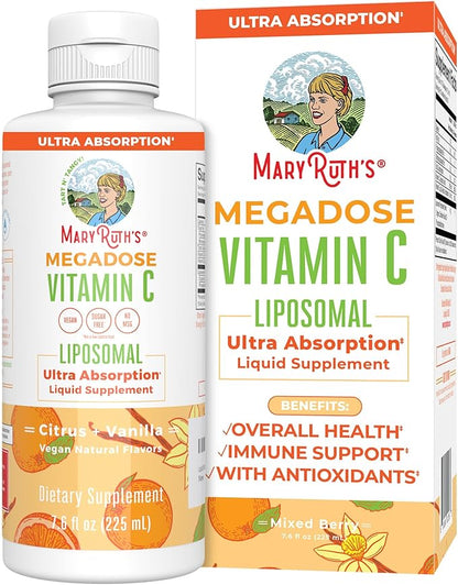 Liposomal Vitamin C by MaryRuth's 500mg | 30 Servings