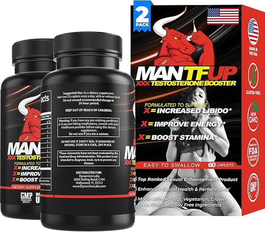 Vitality Enhancer for Men | Fast-Acting Testosterone Booster & Daily Supplement to Support Male Health & Libido | Potenciadores de Testosterona | Made in USA (2 Month Supply, 120 Caplets)