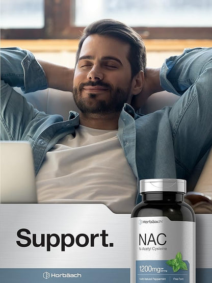Horbäach NAC N-Acetyl Cysteine Supplement 1200mg 250 Capsules
