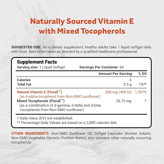 Naturalis Sunflower Vitamin E 268mg (400 120 Softgels