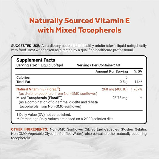 Naturalis Sunflower Vitamin E 268mg (400 120 Softgels