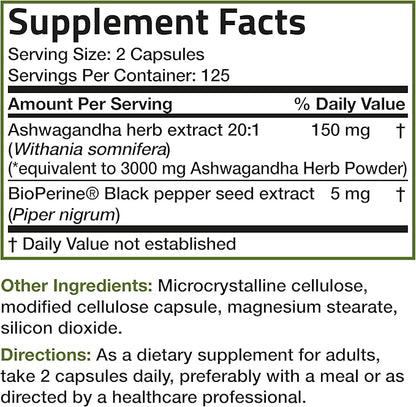 Bronson Ashwagandha Extra Strength Stress & 250 Vegetarian