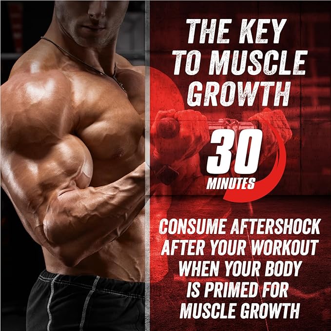 Myogenix Aftershock Post Workout, Muscle Growth Whey Protein Powder | Anabolic Whey Protein and Mass Building Carbohydrates | Amino Stack Creatine and Glutamine Plus BCAAs | Fruit Punch 3 LBS