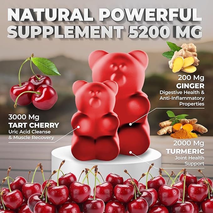 [Ultra Strength] Tart Cherry Gummies Extract 5200 Mg