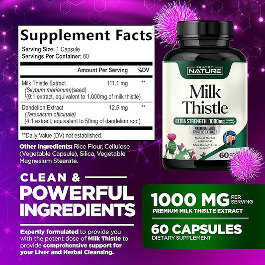 Milk Thistle 1000mg 60 Veggie