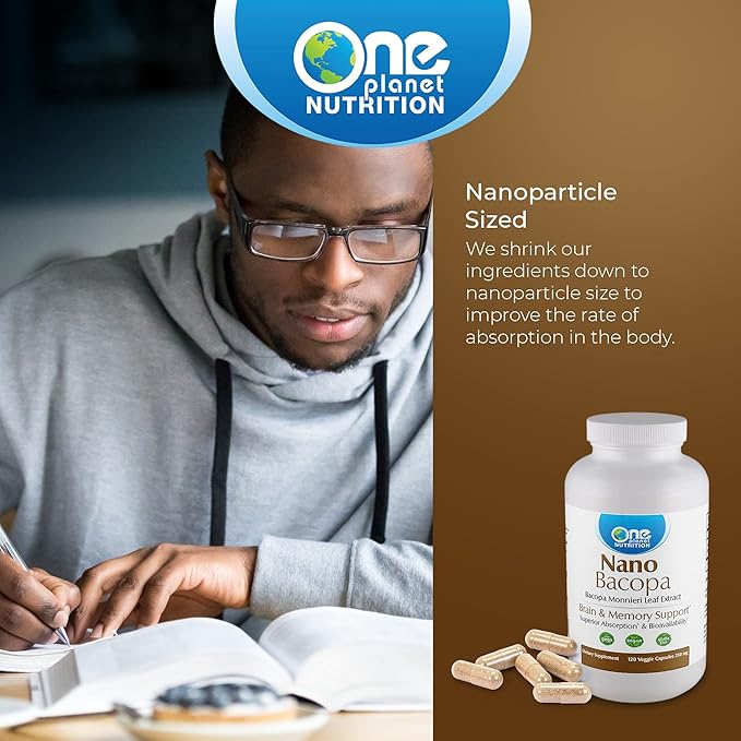 Nano Bacopa 250 mg, Bacopa Monnieri 120 Capsules