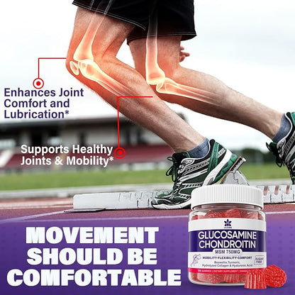 Glucosamine Chondroitin Gummies with MSM, Boswellia 120 Cts