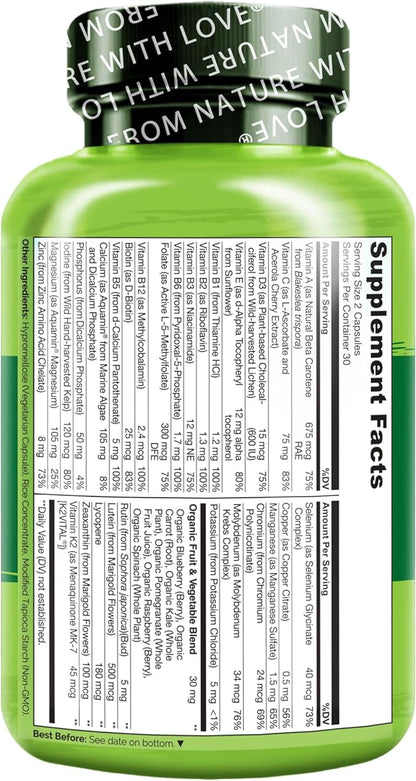 NATURELO Whole Food Multivitamin for Teenage Boys 60 Count 2)