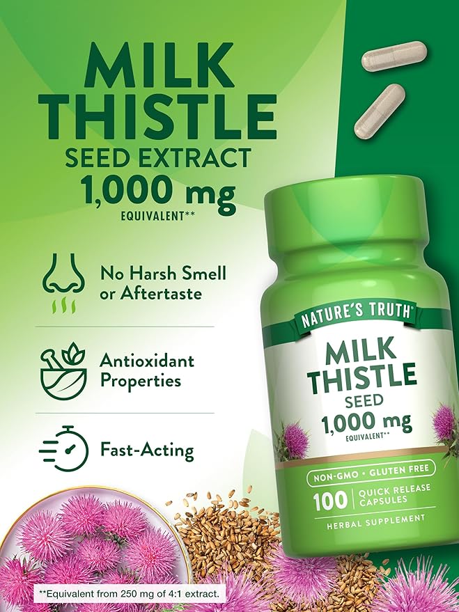 Milk Thistle Extract Capsules 1000mg | 100 Count