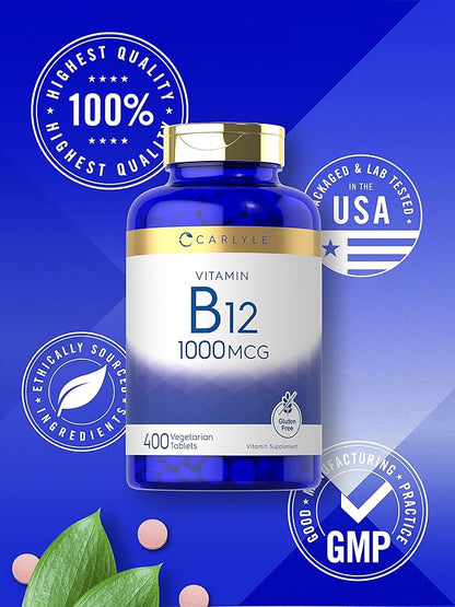 Carlyle Vitamin B12 1000mcg 400 Tablets