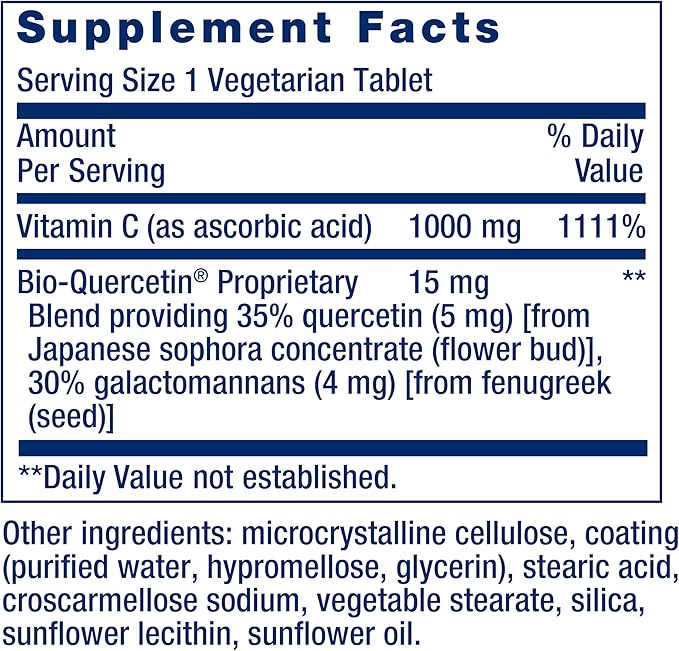 Life Extension Vitamin C & Bio-Quercetin 250 Vegetarian