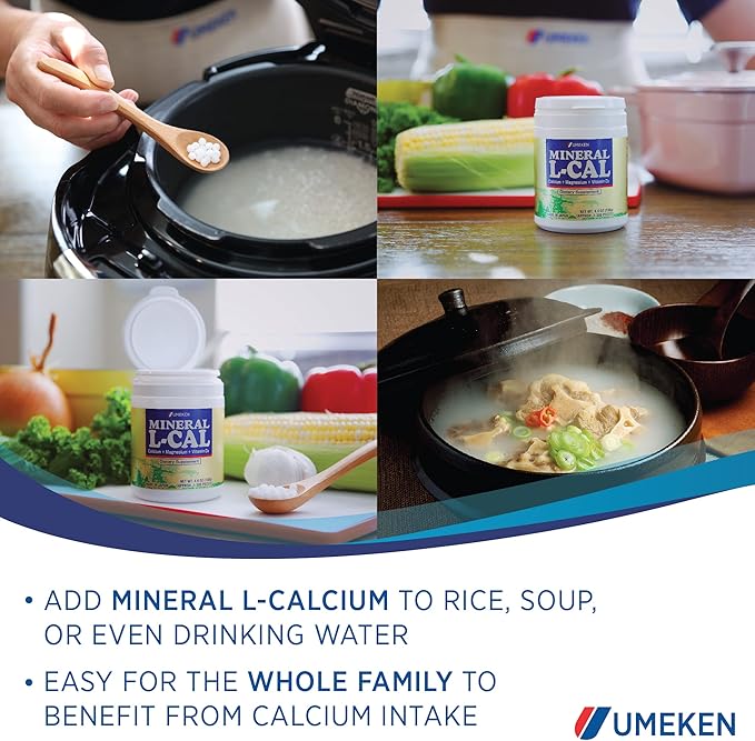 Umeken Mineral L-Cal Supplement, Small Bottle, 2 Month D3 and 130g, 1300 1300 Balls 2)