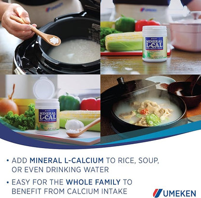 Umeken Mineral L-Cal Supplement, Small Bottle, 2 Month D3 and 130g, 1300 1300 Balls 2)