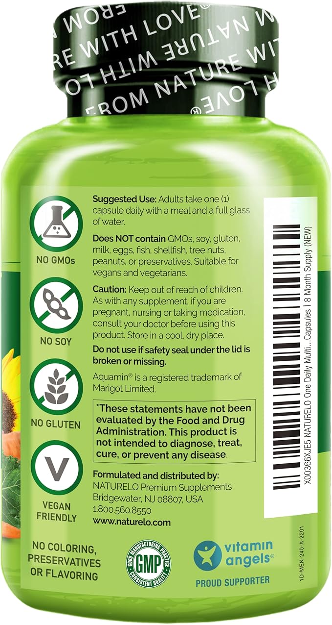 NATURELO Mens Multivitamins 240 Vegetarian