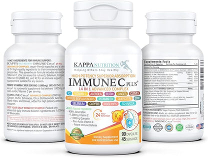 (90 Capsules), Quercetin 1,000mg, Vitamin C 1,000mg, Zinc 50mg, Vitamin D3 5,000iu, 5,000iu, Selenium, 14 in 1 Immune