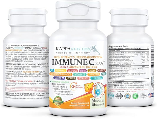(90 Capsules), Quercetin 1,000mg, Vitamin C 1,000mg, Zinc 50mg, Vitamin D3 5,000iu, 5,000iu, Selenium, 14 in 1 Immune