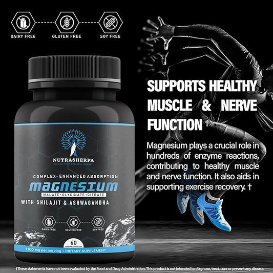 Magnesium Complex with Shilajit and Ashwagandha, 300mg Triple