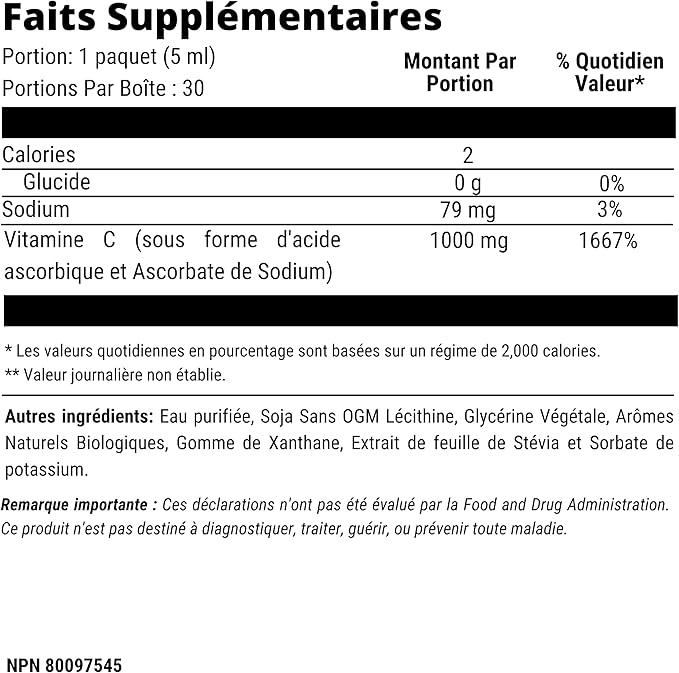 Aurora Nutrascience, Micro-Pack Liposomal Vitamin C, 1,000 mg 95% Higher