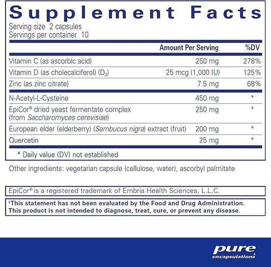 Pure Encapsulations PureDefense with NAC | Enhances First-Line Immune Defense and Upper Respiratory Health | 20 Capsules