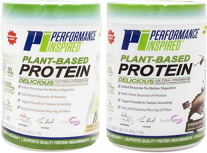Performance Inspired Nutrition Plant-Based Protein Powder 20G - 1B Probiotics 1.5 Lb