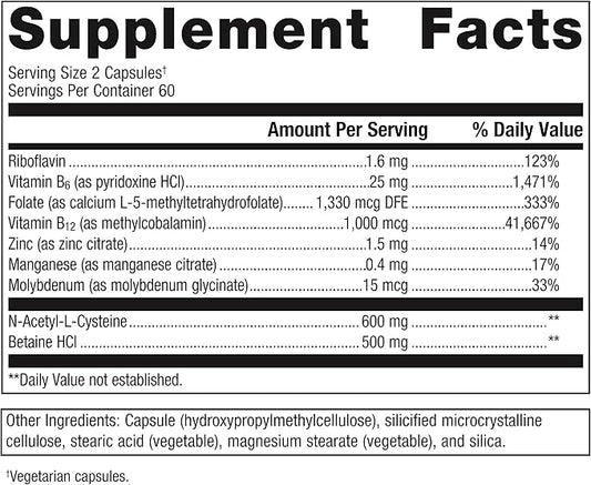 Metagenics MethylCare - 1,330 mcg DFE Folate - for Homocysteine Metabolism & Methylation* - Non-GMO & Gluten-Free - 120 Count