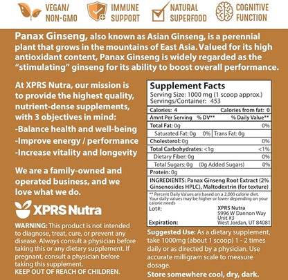 XPRS Nutra Ginseng Root Extract Powder (16 Ounce)
