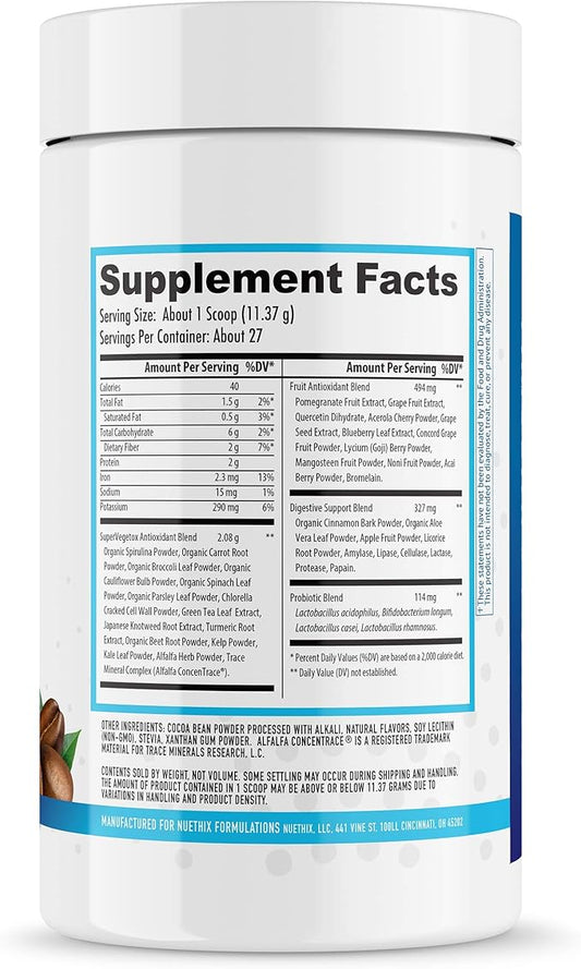 NuEthix Formulations Gourmet Greens Drink Powder 27 Servings