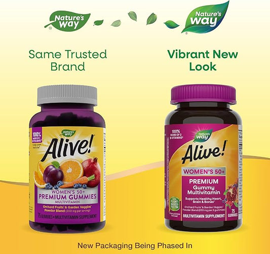 Nature’s Way Alive! Women’s 50+ Premium 75 Gummies