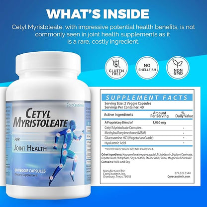 Cetyl Myristoleate - Omega 5 Fatty 80 Capsules