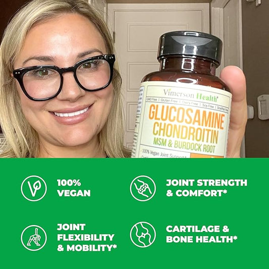 Vegan Glucosamine Chondroitin MSM 100% Vegan 1500 mg. 2 Pack