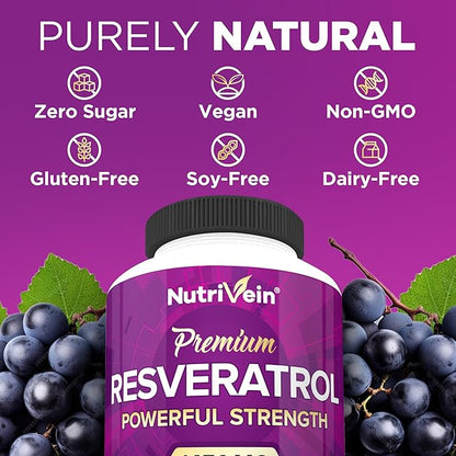 Nutrivein Resveratrol 1450mg 120 Capsules
