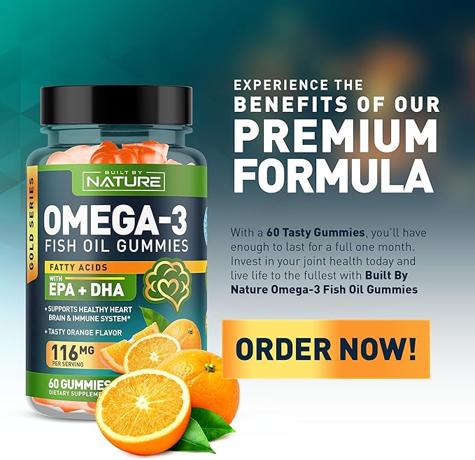 Omega 3 Fish Oil Gummies 3 Fish 60 Gummies, 30 Day