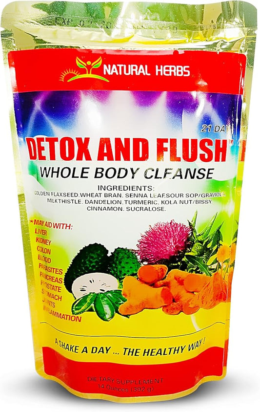 NELCIA'S NATURAL HERBS- DETOX & FLUSH, 21 Days- 14 oz