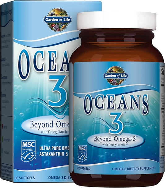 Garden of Life Ultra Pure EPA/DHA 3 Fish 3 Beyond 3 Supplement 60 Softgels
