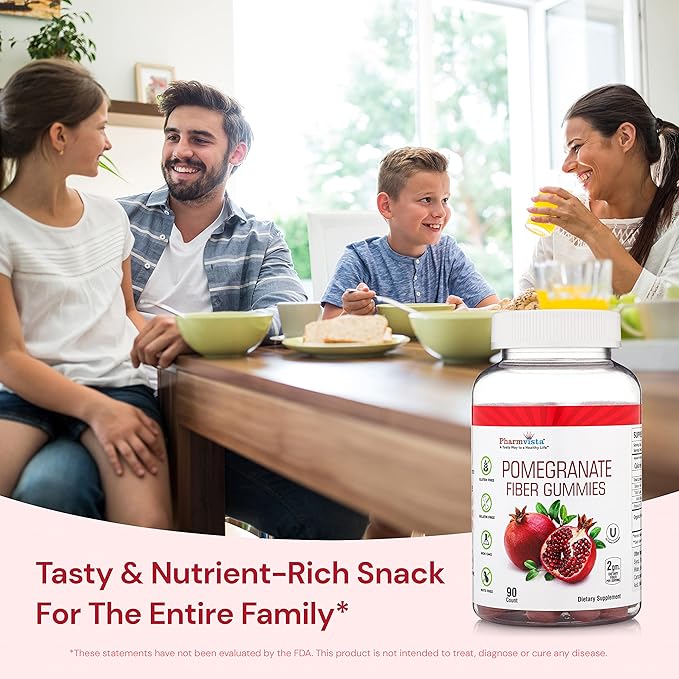 Pomegranate Fiber Gummies 100mg 90 Gummies