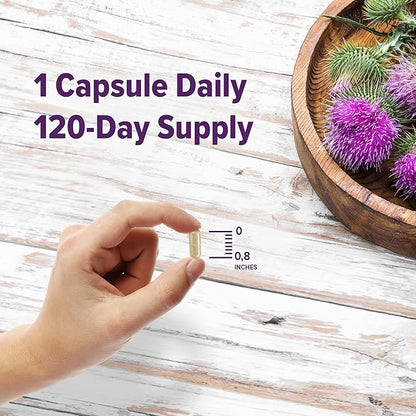 ORZAX Milk Thistle 250 mg 80% Silymarin 120 Vegetable